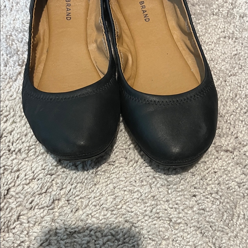 Lucky Brand Black Leather Flats - Picture 5 of 8